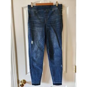 Spanx Ankle Jean-Ish Leggings Skinny Jeans Large Pull-On Medium Wash Shaping